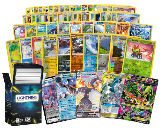 100 Assorted Pokemon Cards with Foils and 2 Ultra Rare Legendary Pokemon